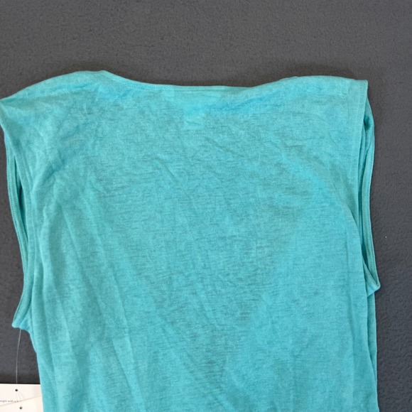 Athleta Breezy Wrap Tank Top Sz Small Blue Teal Athleisure Coastal Fem Modal NWT - Picture 9 of 9